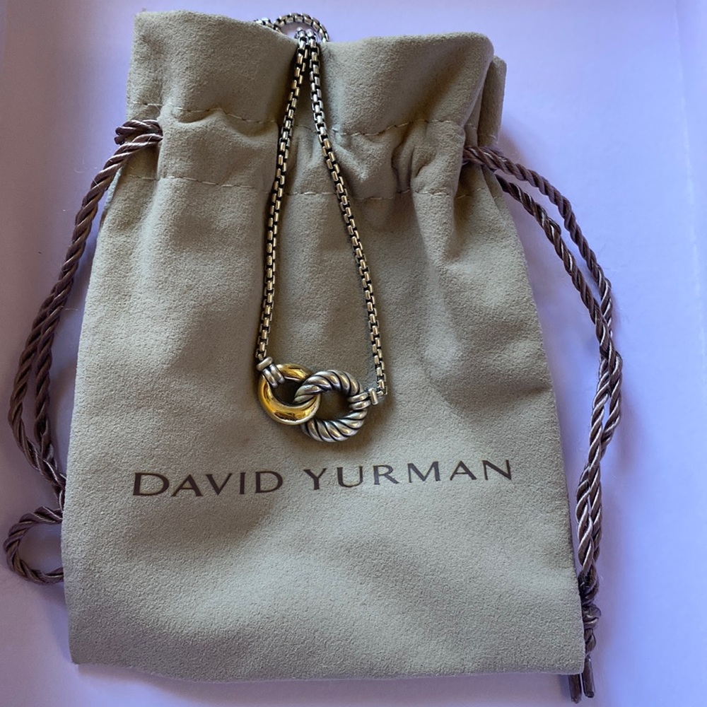 Belmont Double Curb Link Necklace with 18K Gold